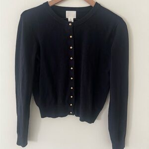 H&M Navy Blue Cardigan with Gold Buttons